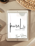 Foto van Ipad met daarop de Face Cupping Routine van Pureli Skincare.
